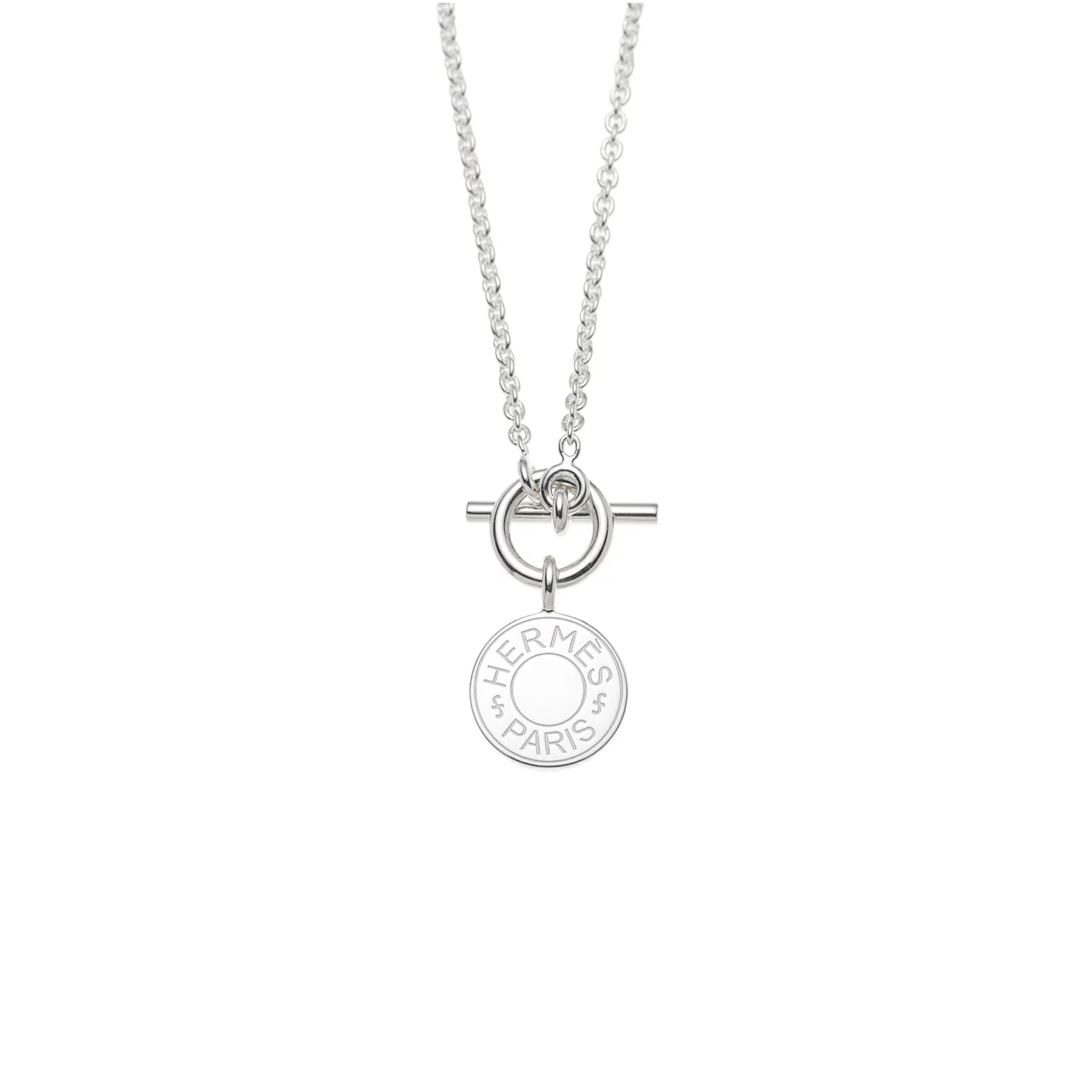 H**mes amulettes h confettis pendant necklace sterling silver